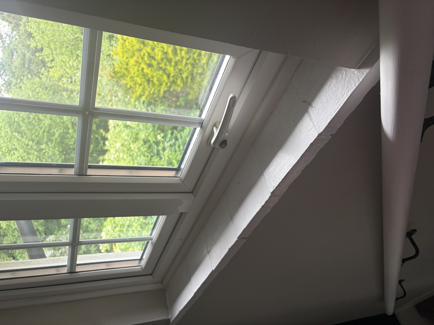 Hallway — window sill replacement and replastering in progress