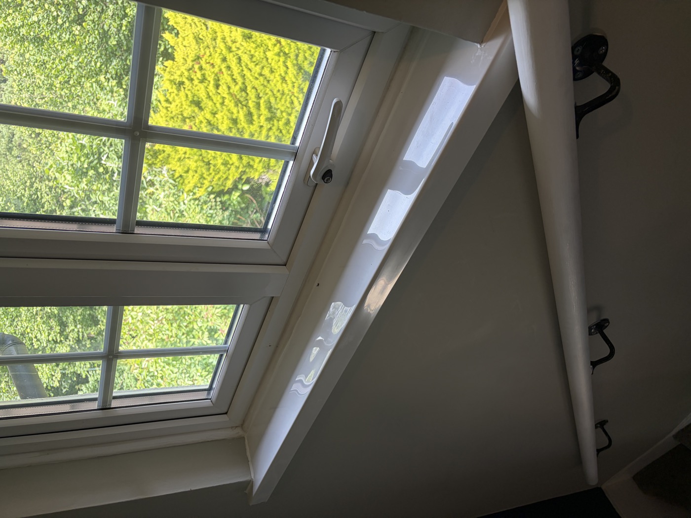 Hallway — completed after window sill replacement and full replaster